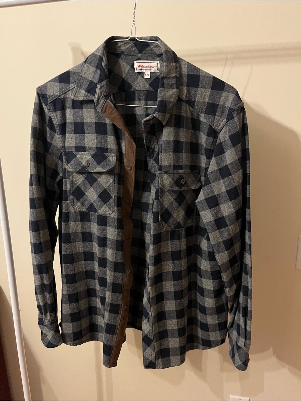 Canadiana Men's Large Plaid Shirt Jacket